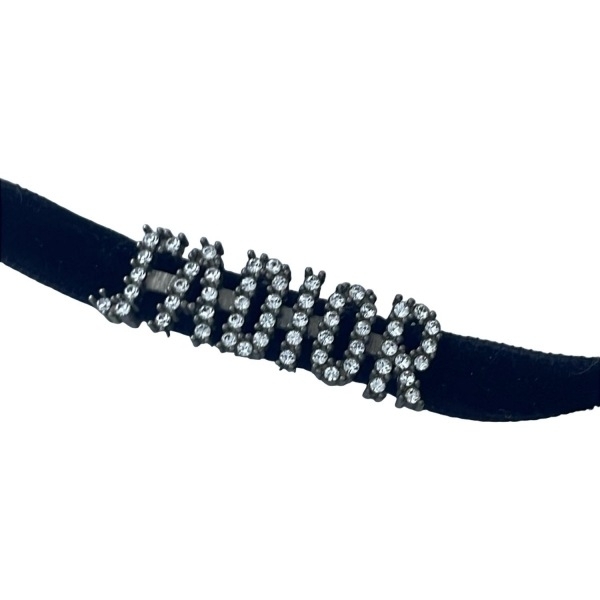 ディオール/クリスチャンディオール DIOR/ChristianDior チョーカー J'ADIOR(ジャディオール) 黒×シルバー×クリア アクセサリー(首)拍卖