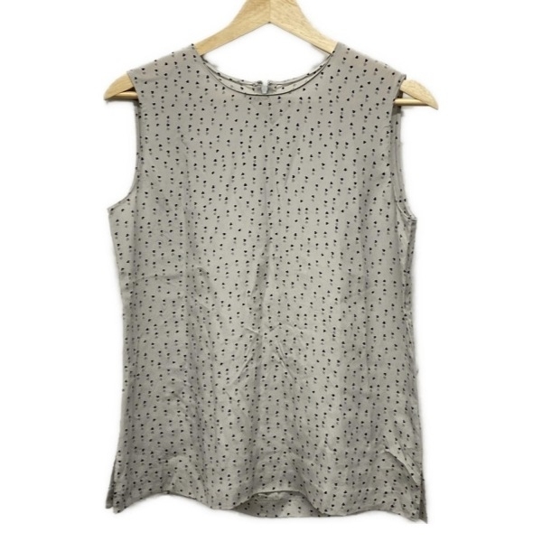 バーバリーズ Burberry's ノースリーブカットソー サイズ40 M - ライトグレー×黒×グレー レディース クルーネック/シルク/ハート柄拍卖