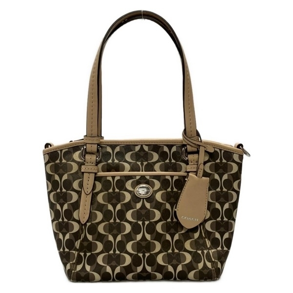 コーチ COACH ハンドバッグ F26401 ペイトンドリームシグネチャー レザー ブラウン×ベージュ バッグ拍卖