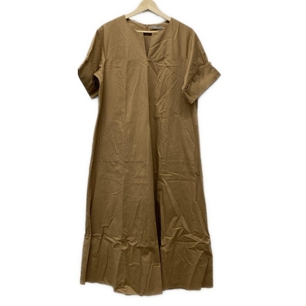 セオリーリュクス theory luxe サイズ40 M - ブラウン レディース Vネック/半袖/ロング 美品 ワンピース拍卖
