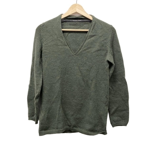ウミ908 Umii 908 長袖セーター/ニット サイズ2 M - ダークグリーン レディース Vネック トップス拍卖
