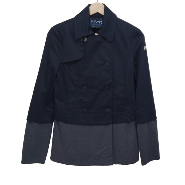 エンポリオアルマーニ EMPORIOARMANI ブルゾン サイズI 38 - ネイビー×グレー レディース 長袖/春/秋 美品 ジャケット拍卖