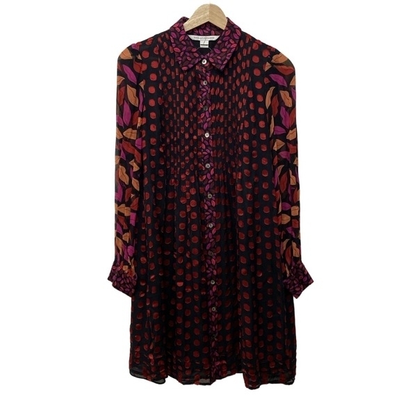 ダイアン・フォン・ファステンバーグ DIANE VON FURSTENBERG(DVF) サイズ4 S - 黒×レッド×マルチ レディース ワンピース拍卖