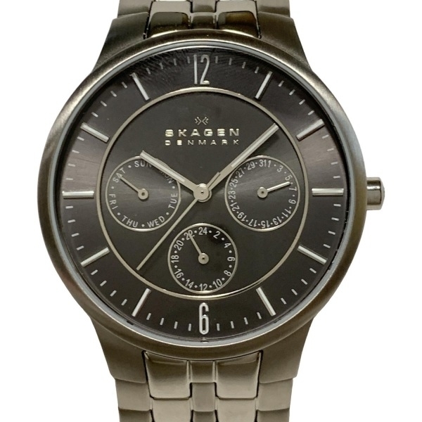 SKAGEN(スカーゲン) 腕時計■美品 - メンズ SS 黒拍卖