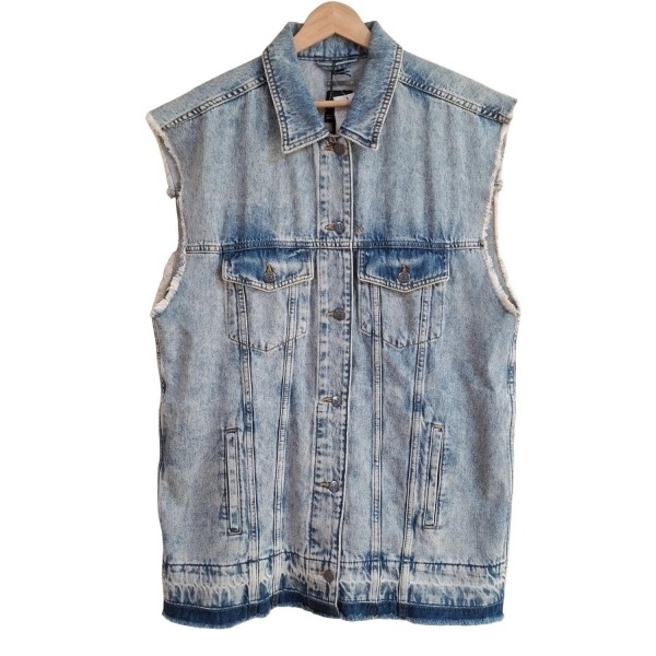 アルマーニエクスチェンジ ARMANIEX Gジャン/デニムジャケット サイズS - ブルーグレー レディース 変形袖/春 ジャケット拍卖