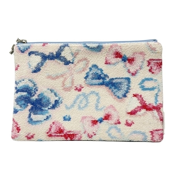 フェイラー FEILER RBA-203128 - ライトピンク×ライトブルー×マルチ リボン協会/ラメ 美品 ポーチ拍卖