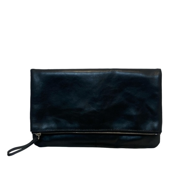 シップス SHIPS クラッチバッグ - レザー 黒 バッグ拍卖