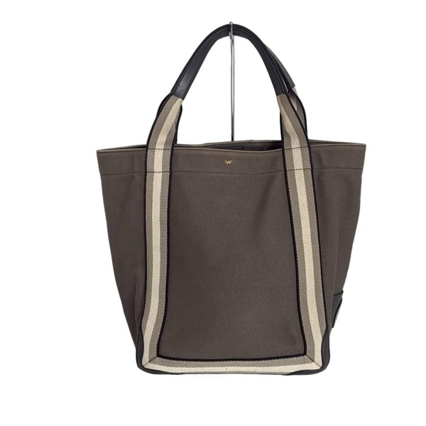 アニヤハインドマーチ Anya Hindmarch トートバッグ - レザー グレー×ライトグレー×アイボリー バッグ拍卖