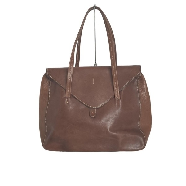 アンリークイール HENRY CUIR ハンドバッグ - レザー ダークブラウン バッグ拍卖