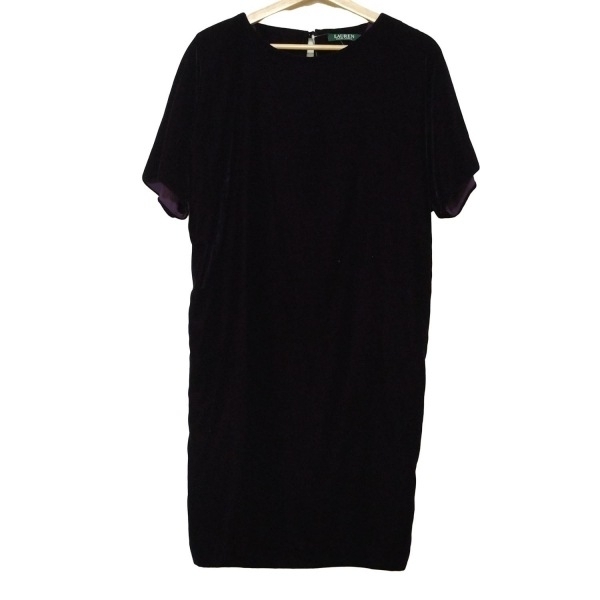 ラルフローレン RalphLauren サイズ4 S - パープル レディース 半袖/ロング/ベロア ワンピース拍卖