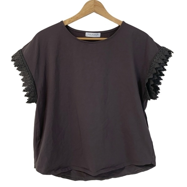 ユナイテッドアローズ UNITED ARROWS 半袖カットソー - ダークグレー レディース クルーネック/レース トップス拍卖