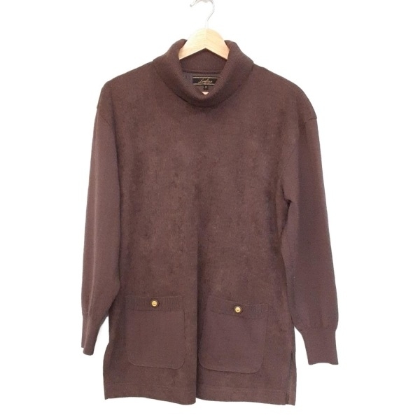 レリアン Leilian チュニック サイズ9 M - ダークブラウン レディース タートルネック/長袖 ワンピース拍卖