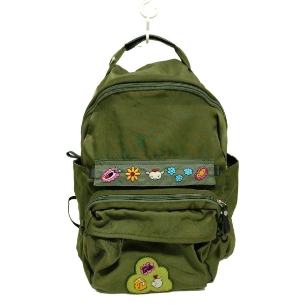 アルベロベロ/オレボレブラ ALBEROBELLO/OLLEBOREBLA リュックサック/バックパック - カーキ×マルチ 刺繍 バッグ拍卖