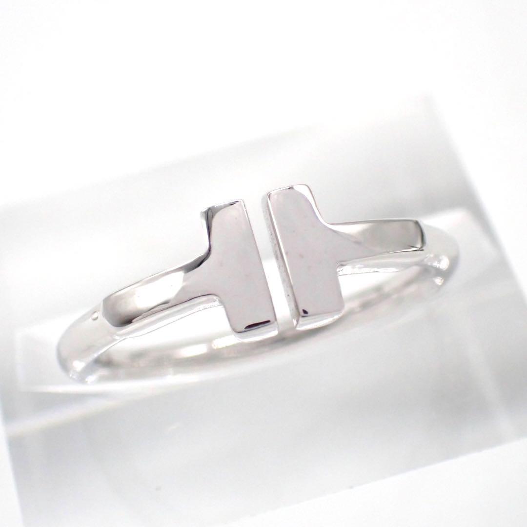 新品仕上げ済み Tiffany & co. ティファニー 7号 Tワイヤー リング 指輪 750 K18WG K18 WG ホワイトゴールド ジュエリー 3871拍卖