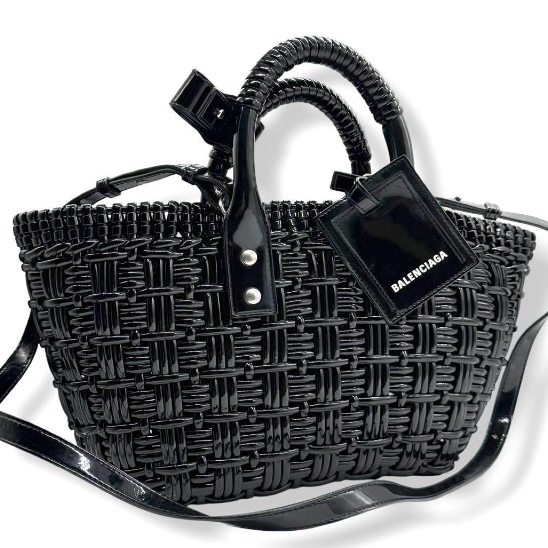 使用わずか バレンシアガ ビストロXS 2way ショルダーバッグ BALENCIAGA 671342 トートバッグ ハンドバッグ かごバッグ 4045拍卖