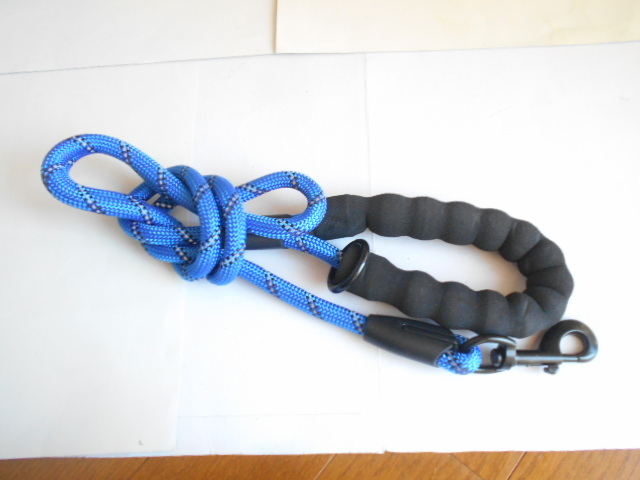小型犬 中型犬 反射 ロープリード ブルー ソフトグリップ 10×150cm拍卖