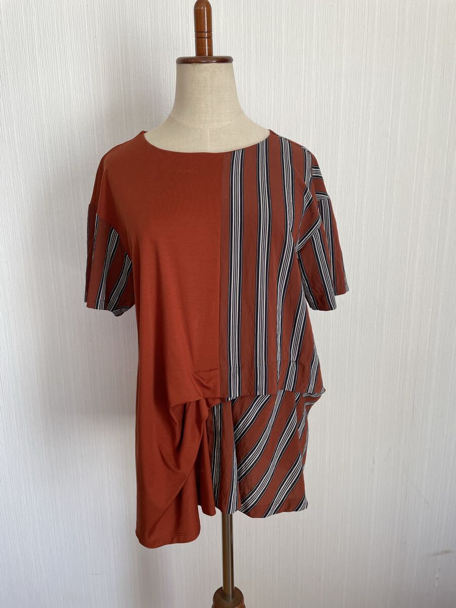 QUAREEオーバーブラウス2色使い セラビ拍卖