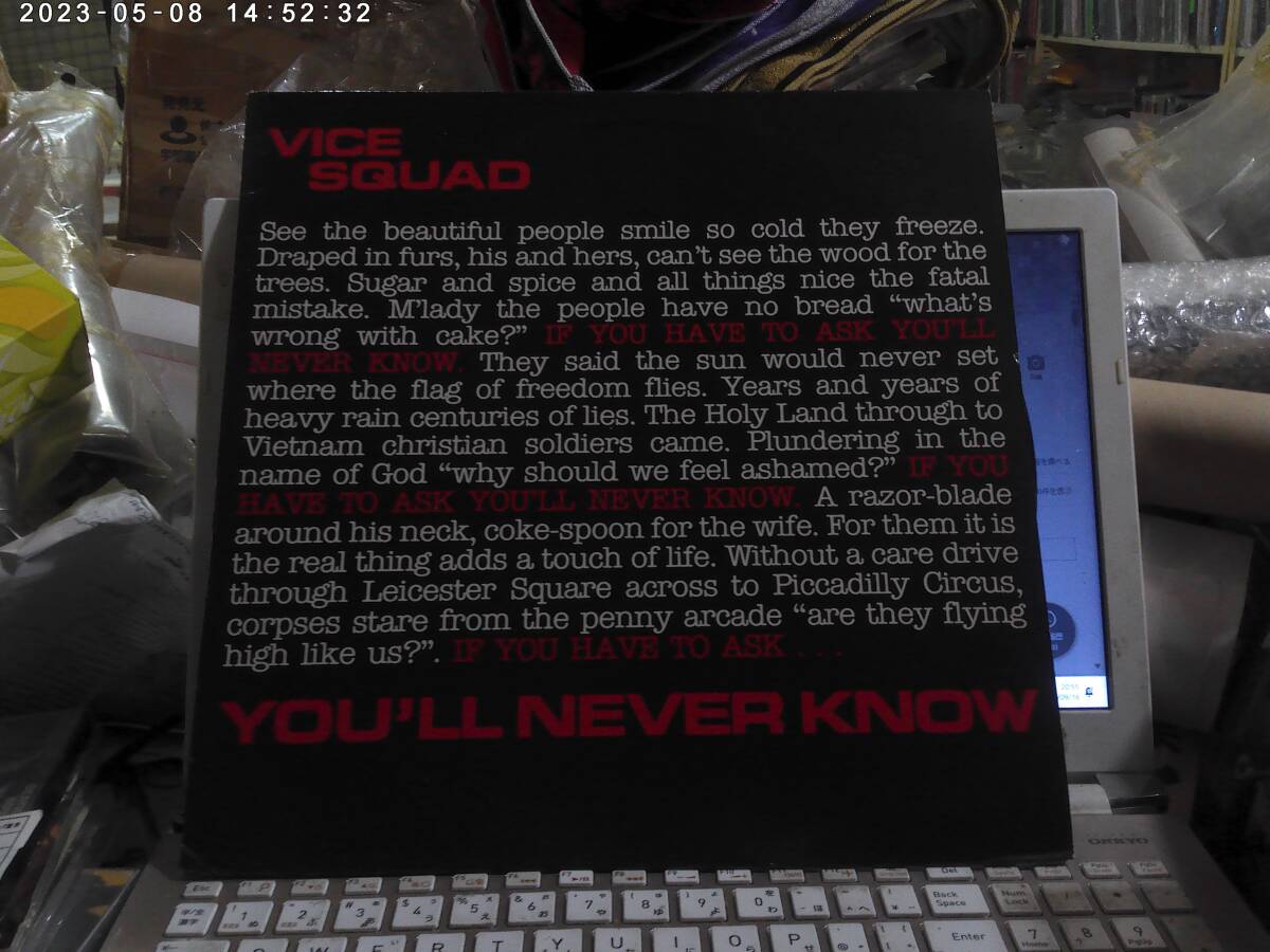 VICE SQUAD / YOU'LL NEVER KNOW U.K.12゛ Chaotic Dischord ADICTS CHAOS UK GBH BLITZ DISORDER ONE WAY SYSTEM Abrasive Wheels拍卖