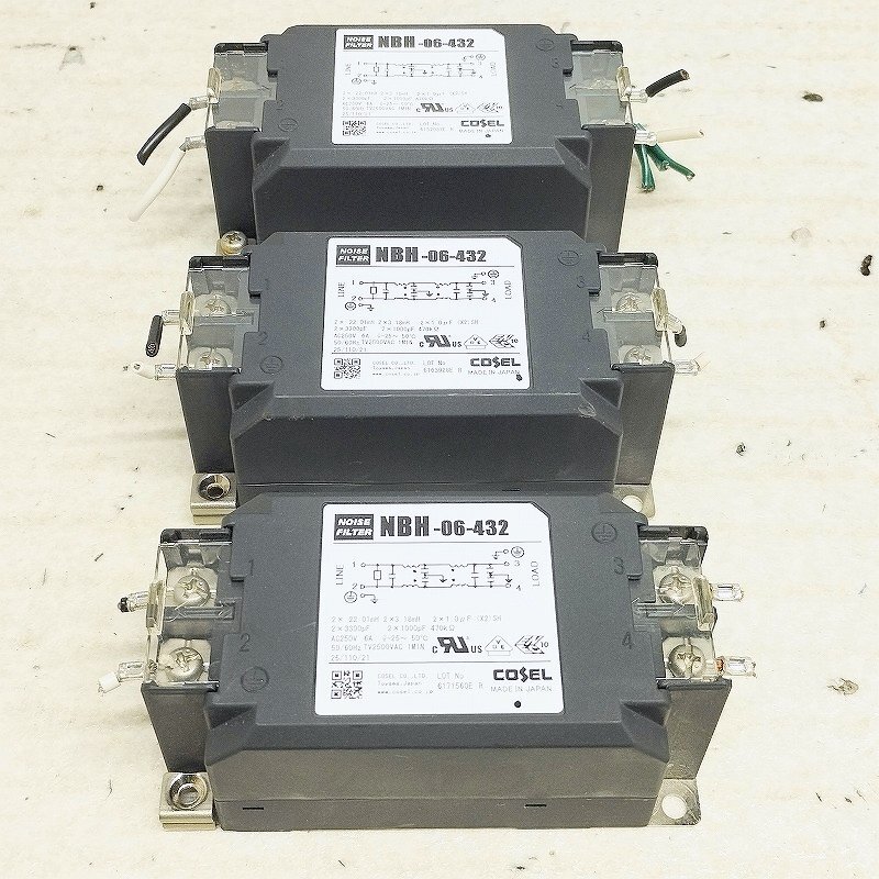 COSEL コーセル ノイズフィルター NBH-06-432 3個セット ジャンク2拍卖