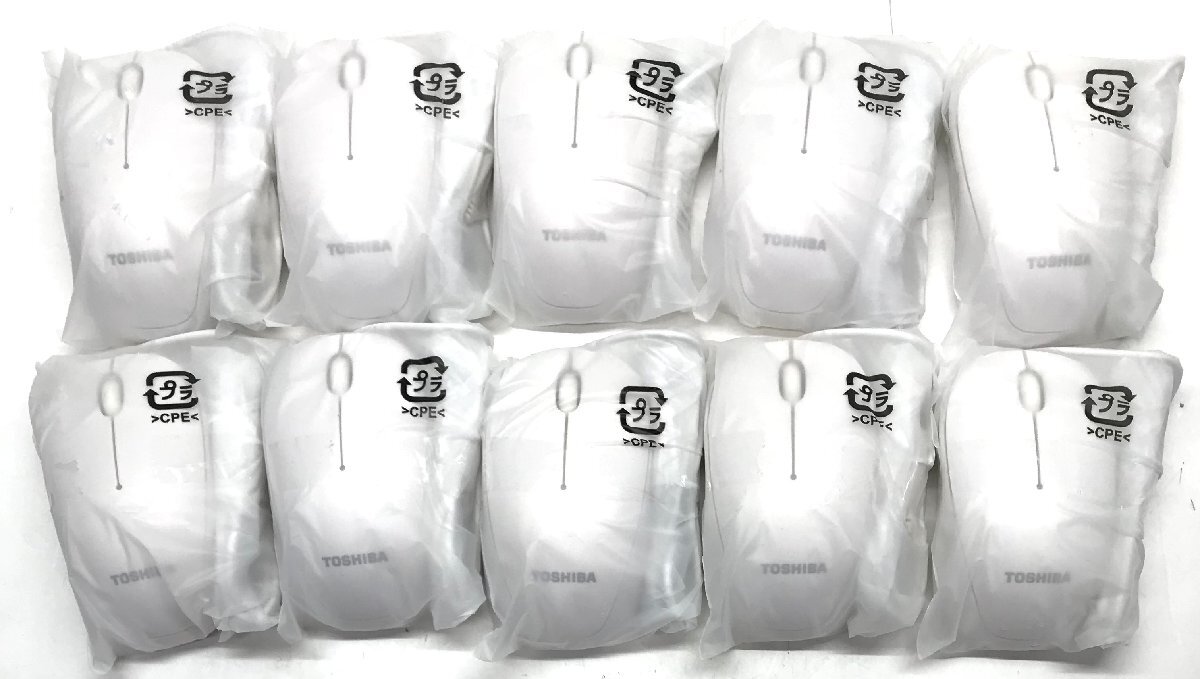 【新品未使用】東芝 dynabook PAMOU005★小型 USB 光学式有線マウス ホワイト ★PAMOU005 & 10個セット拍卖