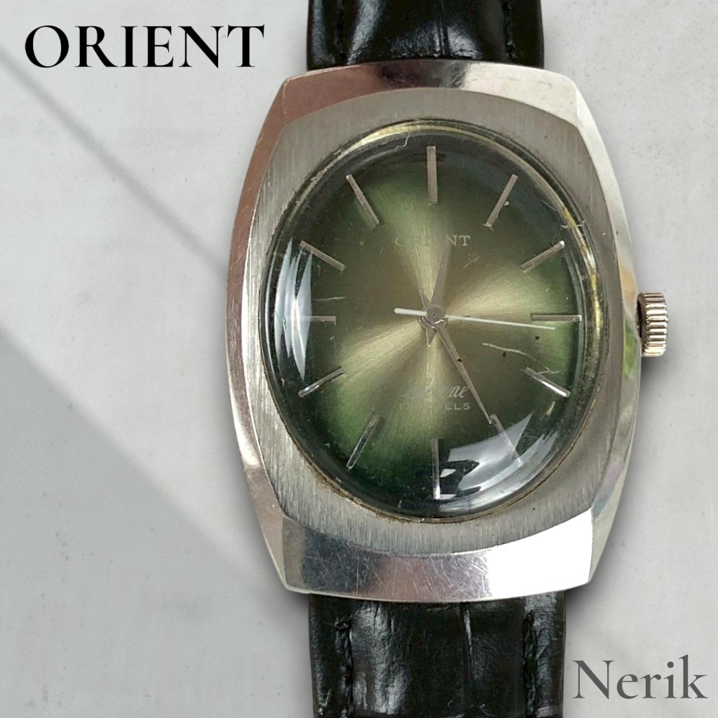 ORIENT オリエント アナログ 腕時計 ブラック メンズ ブランド ヴィンテージ 送料無料! 拍卖