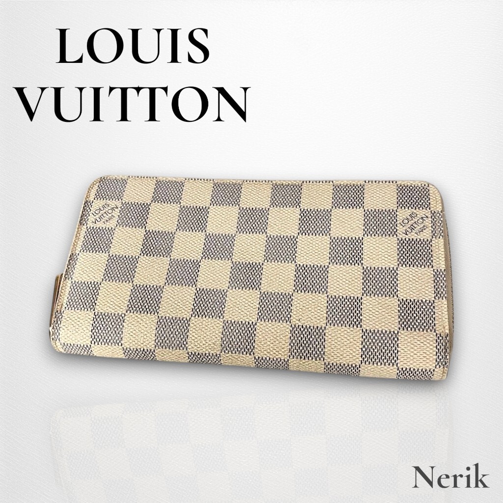 LOUIS VUITTON ルイヴィトン ダミエ アズール ジッピーウォレット 高級 ブランド 長財布 送料無料!拍卖