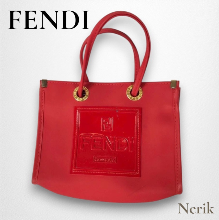 【人気】 FENDI フェンディ ハンドバッグ レッド レディース ブランド 高級 エレガント 送料無料!拍卖