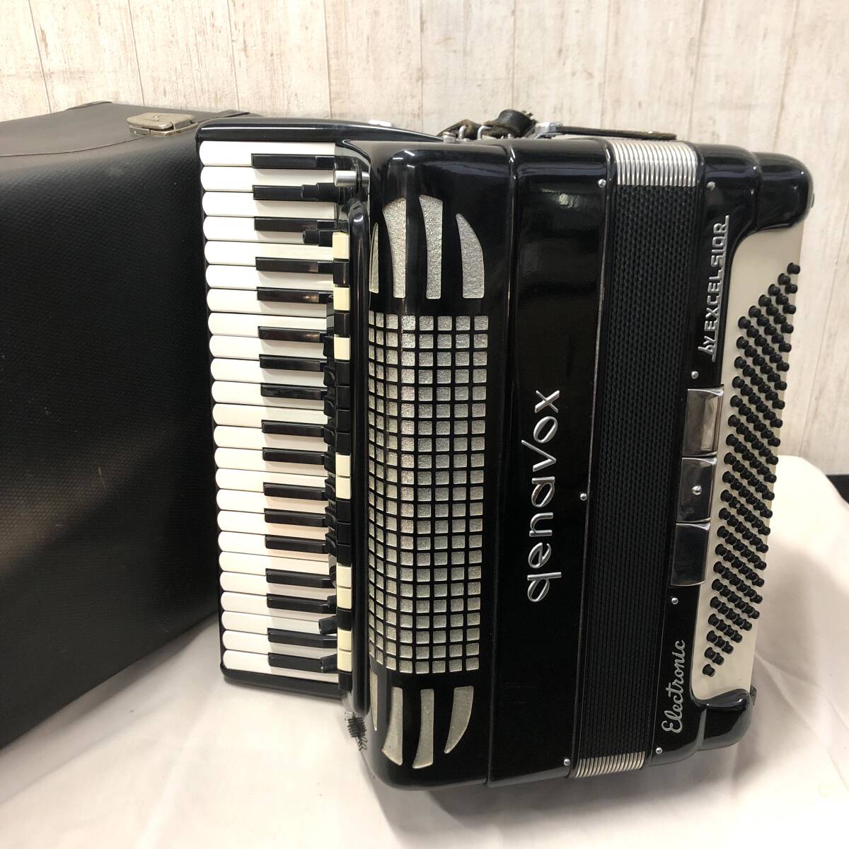 *EXCELSIOR qenavox 電子アコーディオン 41鍵盤 鍵盤楽器 演奏 エキセルシャー ELECTRONIC 動作未確認拍卖