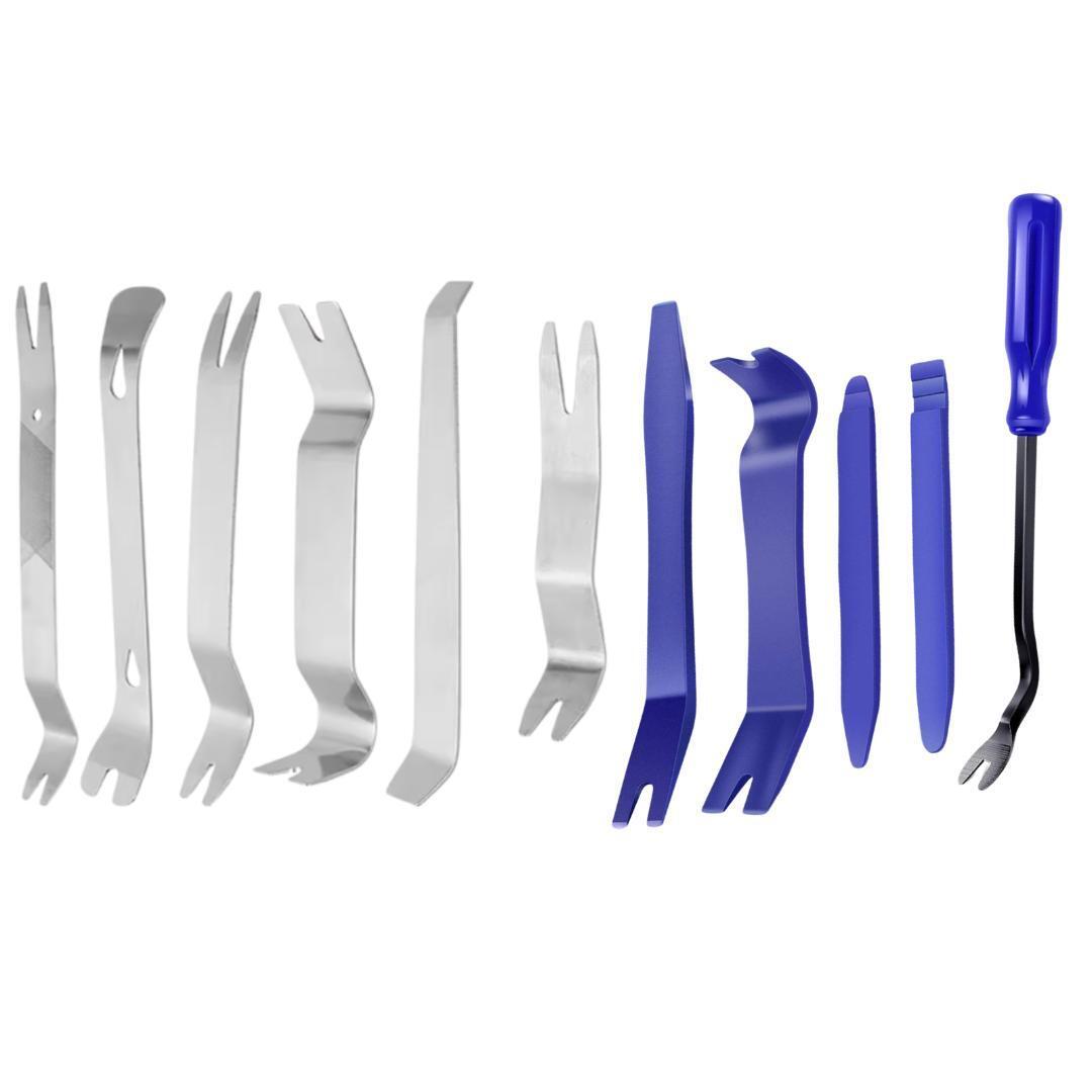 内張りはがし 11点セット 内装剥がし 自動車 パネルはがし クリップ外し リムーバー ハンディリムーバー 金属製 樹脂製 工具 管理G4拍卖