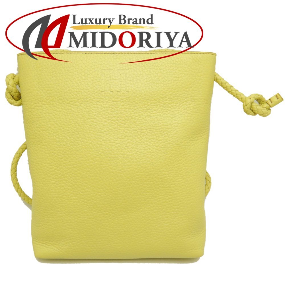HIROFU ヒロフ ショルダーバッグ レザー ネオンイエロー レディース /253102【未使用】拍卖