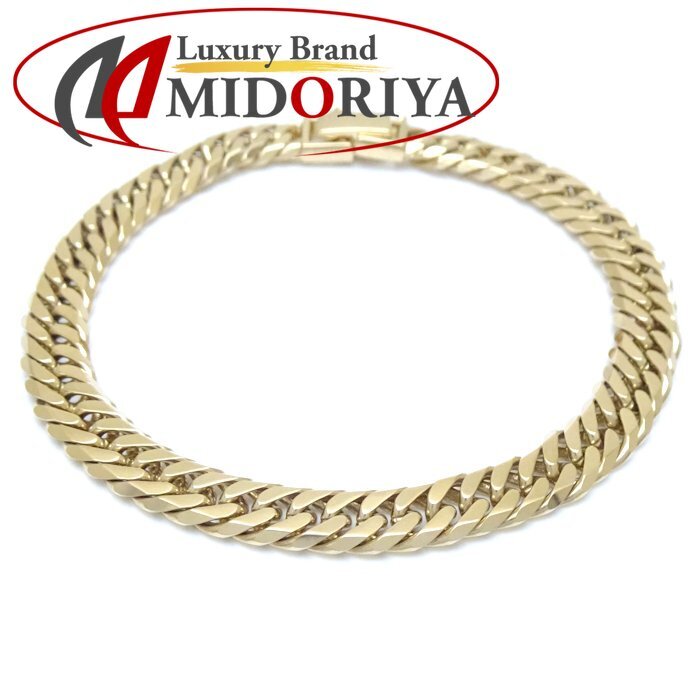 喜平ブレスレット K18YG イエローゴールド 6面 ダブル 18cm 20.9g/129062【中古】拍卖