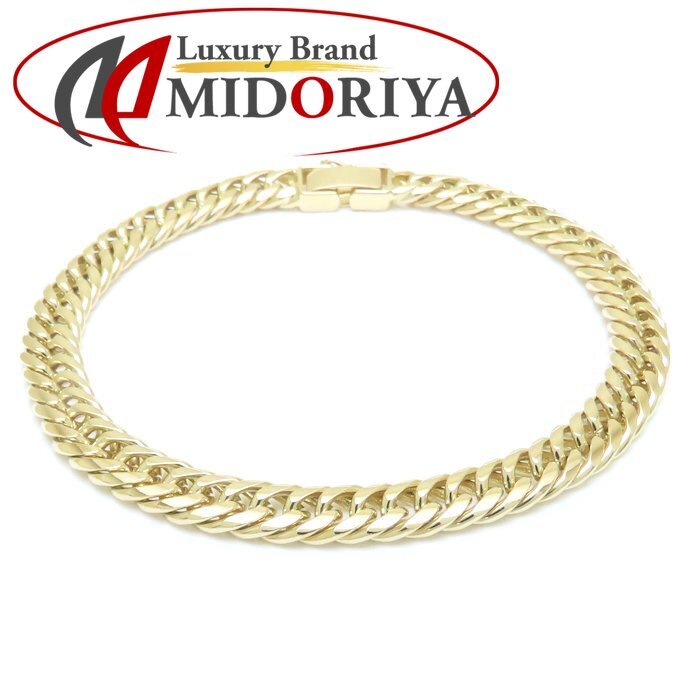 喜平ブレスレット K18YG イエローゴールド 6面 ダブル 18.5cm 20.4g/129113【中古】拍卖