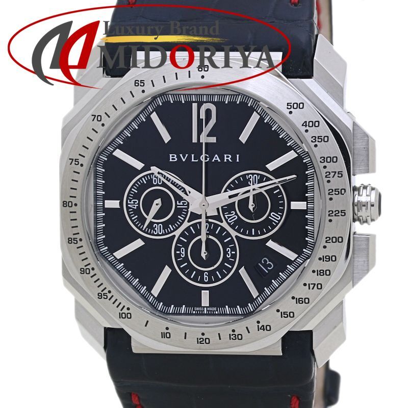 BVLGARI ブルガリ オクト ヴェロチッシモ クロノグラフ BGO41BSLDCHTA BGO41SCH 102487【正規店購入/磨き済】【中古】腕時計 メンズ /40099拍卖