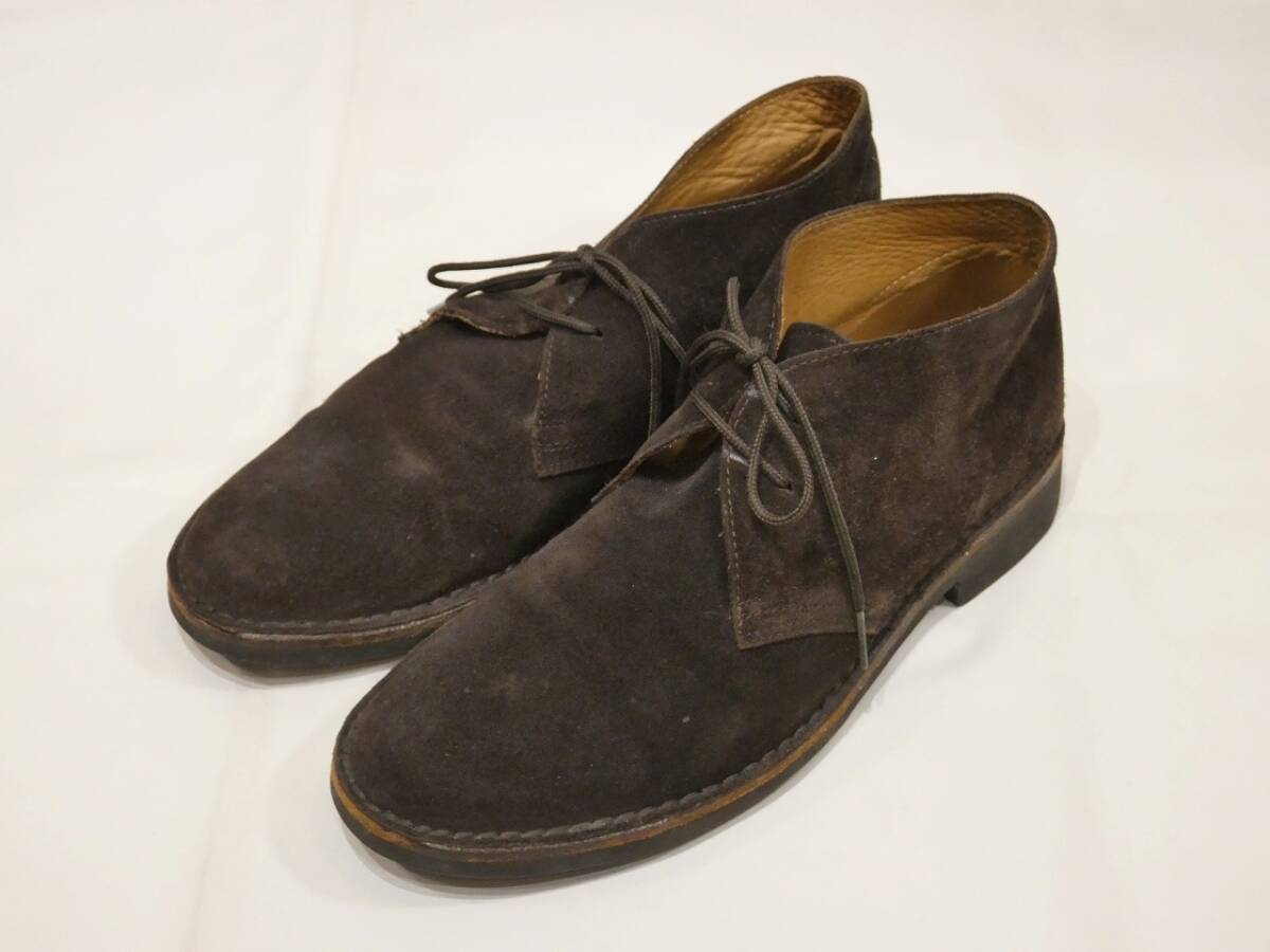 レア ITALY製 90s 00s ビンテージ Brooks Brothers ブルックスブラザーズ スエード チャッカ ブーツ 8 26㎝位 80s 70s USA 古着拍卖