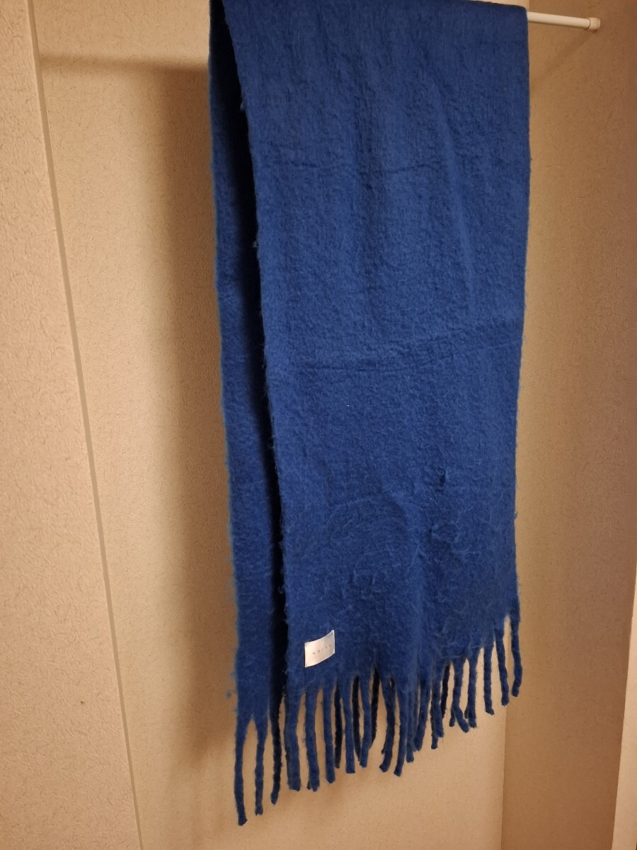 マフラーNOISE BLUE  ストール鮮やかなBLUE格安!拍卖