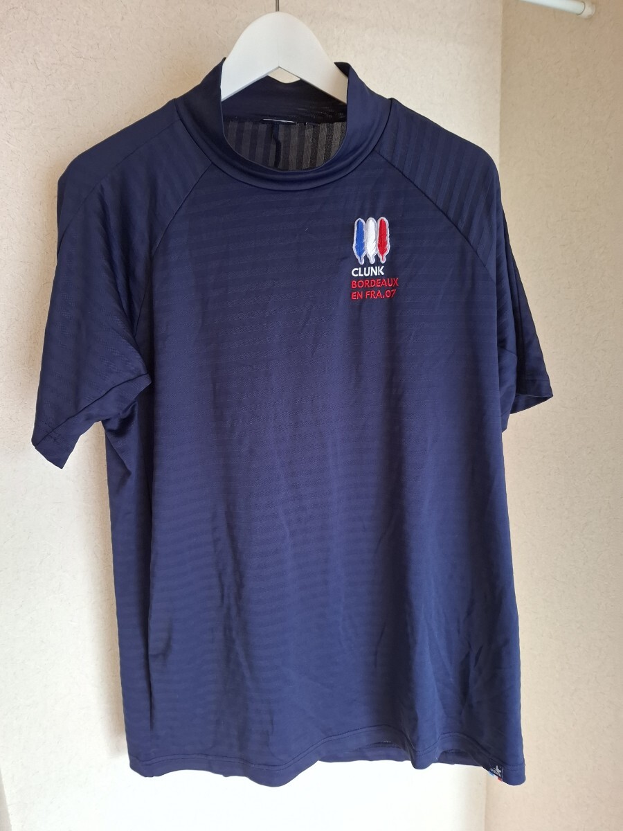 クランク メンズ ハイネックシャツ モックシャツ (L)CLUNK ゴルフウェア cl5htg50 ネイビーめっちゃカッコいいですよ!格安!拍卖