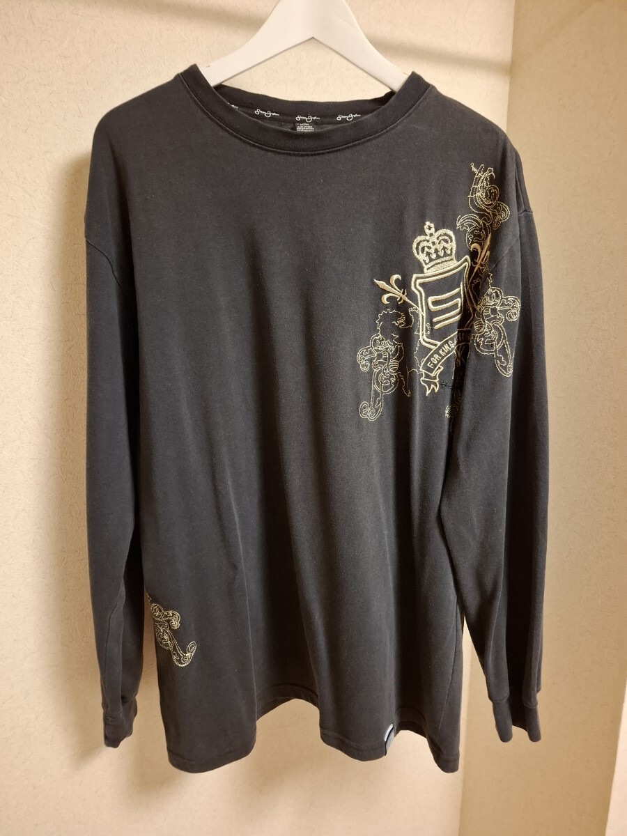 Sean John ショーンジョン USA製 ロゴ刺繍 ロンT ブラック XLカッコいいですよ!お買い得です!格安!お役立てくださいませ。拍卖