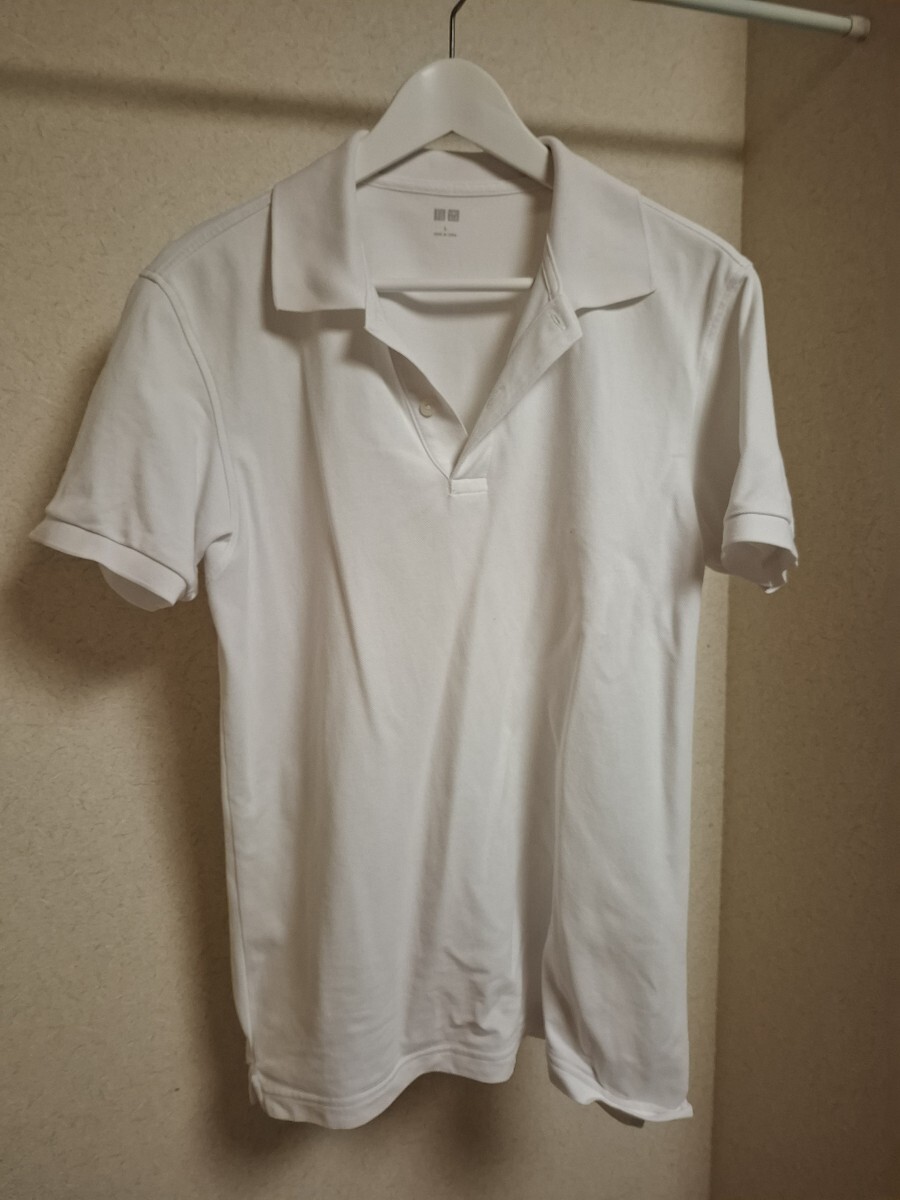 ユニクロ 白 ホワイト 半袖ポロシャツ トップス ポロシャツ Lお買い得です!お役立てくださいませ。格安!拍卖