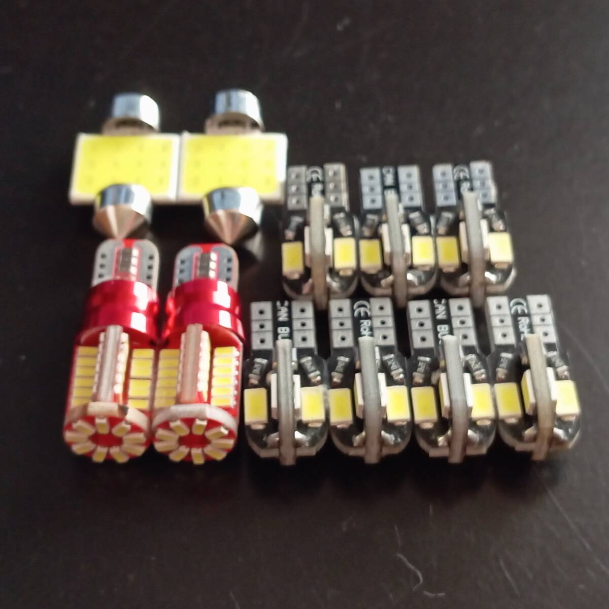 爆光11点セット! L375/385S タントカスタム ダイハツ T10 LED ルームランプ ポジション ナンバー灯 バックランプ ホワイト /57/8/t31/拍卖