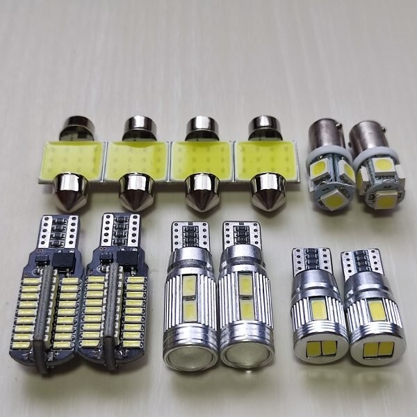 200系 ハイエースワゴン 4型 5型 6型 7型 GL10人乗り 超爆光! T10 LED ルームランプ バックランプ 12個セット ホワイト /72/10/6/t31/b9拍卖