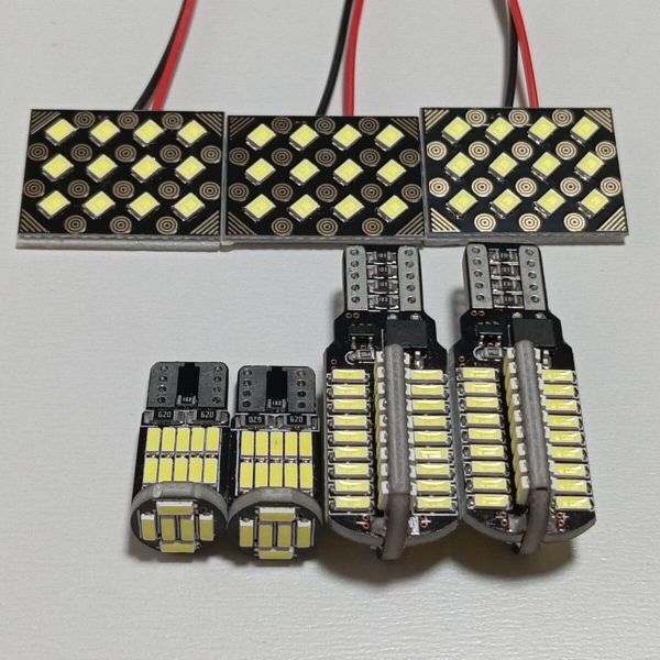 最強セット!LA800 810S ムーヴキャンバス 超爆光!T10 LED ルームランプ バックランプ ナンバー灯 7個セット ホワイト ダイハツ /s12/72/26拍卖