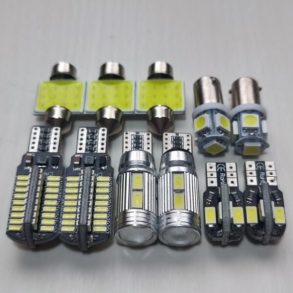 60系 ノア 超爆光!T10 LED ルームランプ バックランプ ポジション球 ナンバー灯 11個セット ホワイト トヨタ /72/10/8/t31/b9拍卖