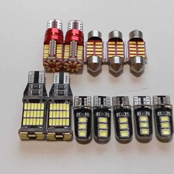 C26 セレナ 超爆光 ルームランプ バックランプ ナンバー灯 スモール 12個セット! ホワイト T10 LED 日産 /45/57/6/t31拍卖