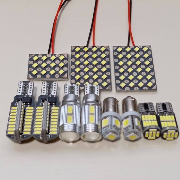ハイエース 7型 スーパーGL標準 超爆光! LED ルームランプ バックランプ ナンバー灯 ポジション 11個セット ホワイト /s24/s12/72/10/b9/26拍卖