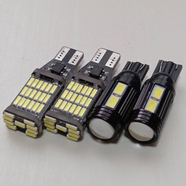 カプチーノ EA11/EA21 爆光!バックランプ スモール ポジション球 T10 T16 LED 4点セット ホワイト /45/10拍卖