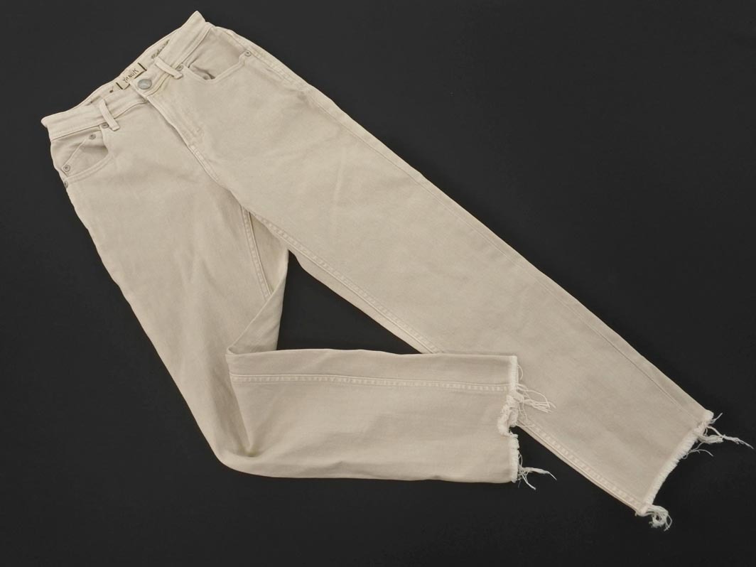 Yanuk ヤヌーク カットオフ デニムパンツ size23/ベージュ ■■ ☆ fhd0 レディース拍卖