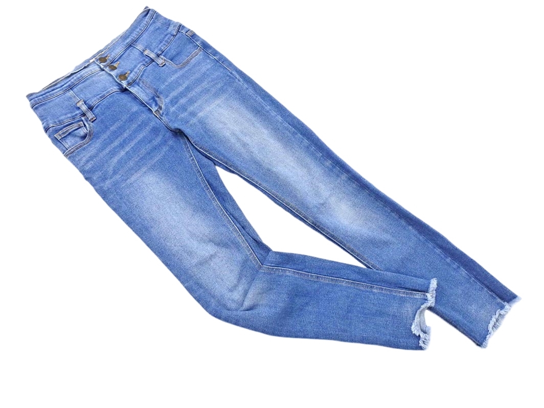 INGNI イング ハイウエスト スキニー デニムパンツ 青 ■■ ☆ fia3 レディース拍卖