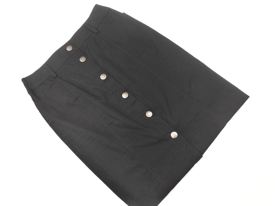 Le souk ルスーク フロントボタン タイト スカート size36/黒 ■◇ ☆ fia3 レディース拍卖