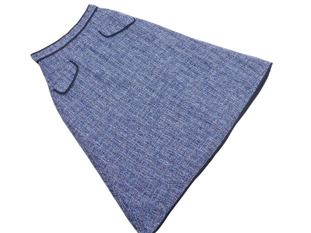 MISCH MASCH ミッシュマッシュ ツイード Aライン 台形 スカート sizeM/紺 ◇■ ☆ fia5 レディース拍卖