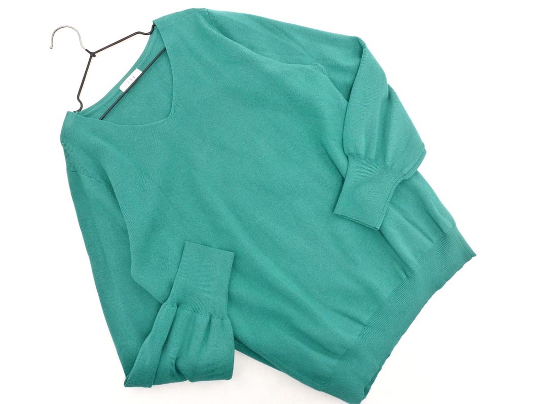 a.v.v アーヴェヴェ Vネック ニット セーター sizeXL/緑 ◇■ ☆ fia5 レディース拍卖